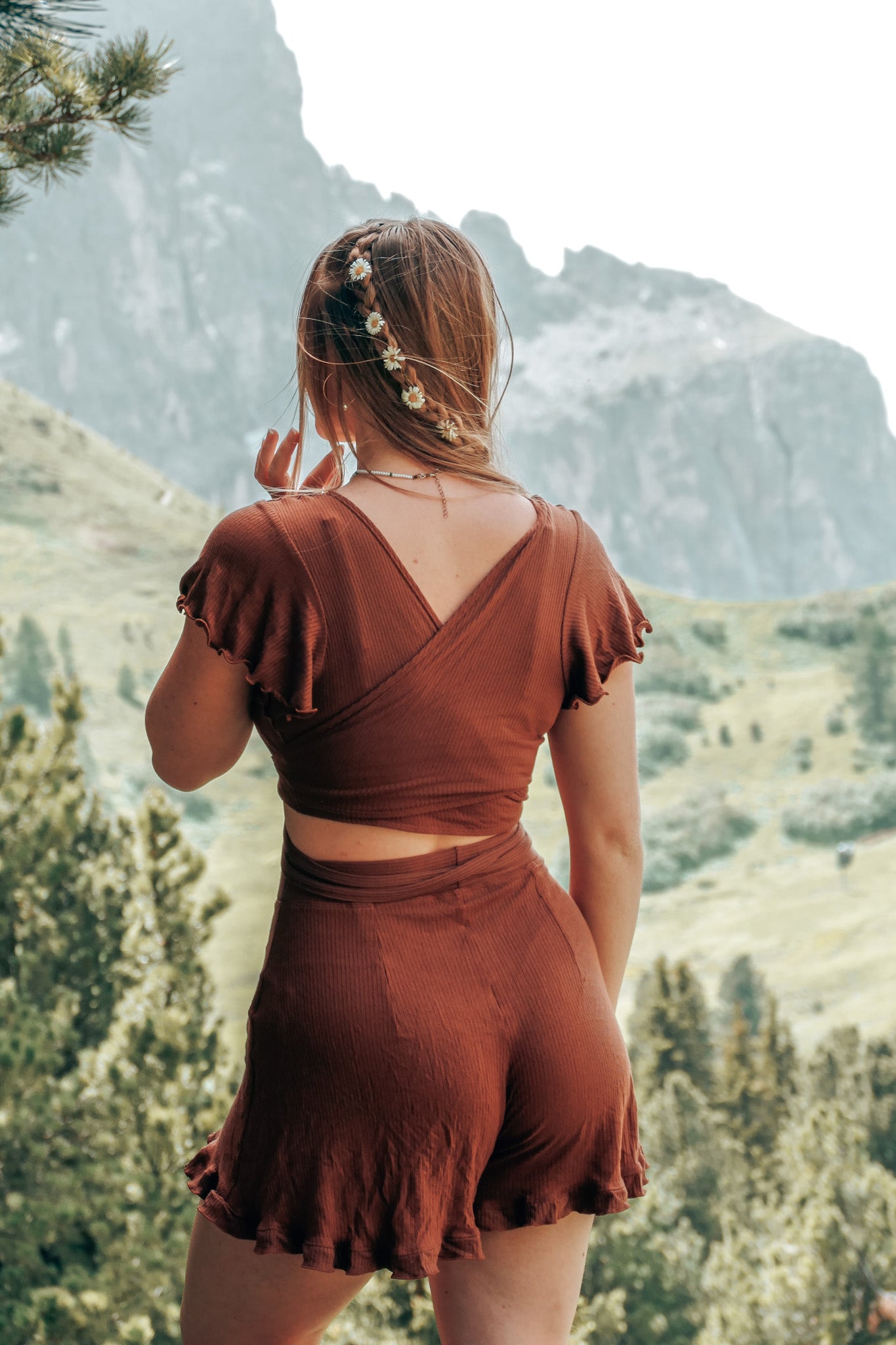 Weiches und sehr bequemes Crop Oberteil für den Sommer zum Binden von 3 verschiedenen Arten