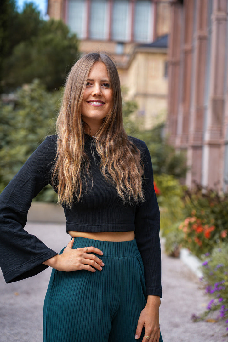 Crop Top Bauchfreier Pullover Damen Crop Pullover Bauchfreie