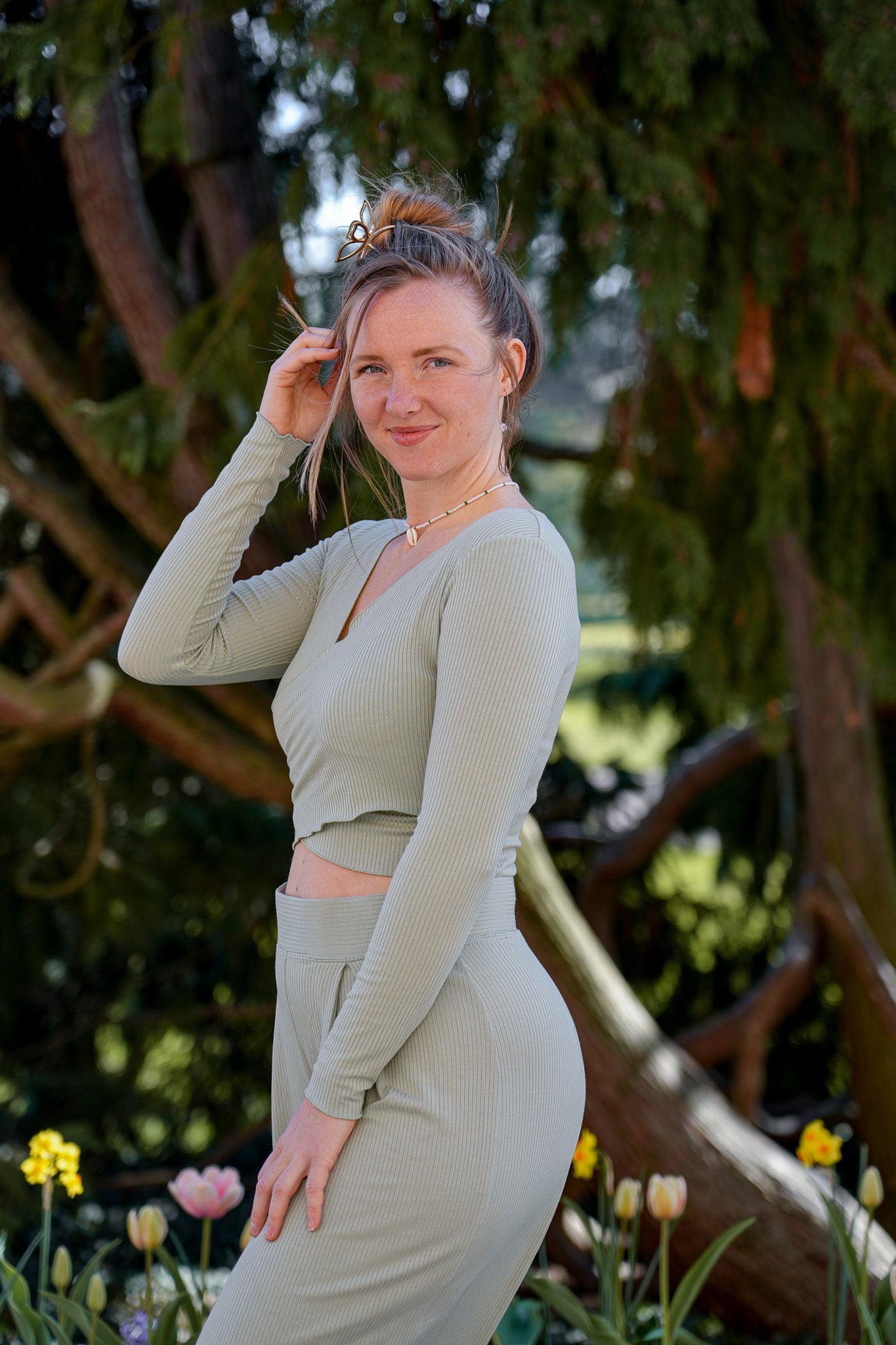 Weiches Langarmshirt mit romantischer Silhouette