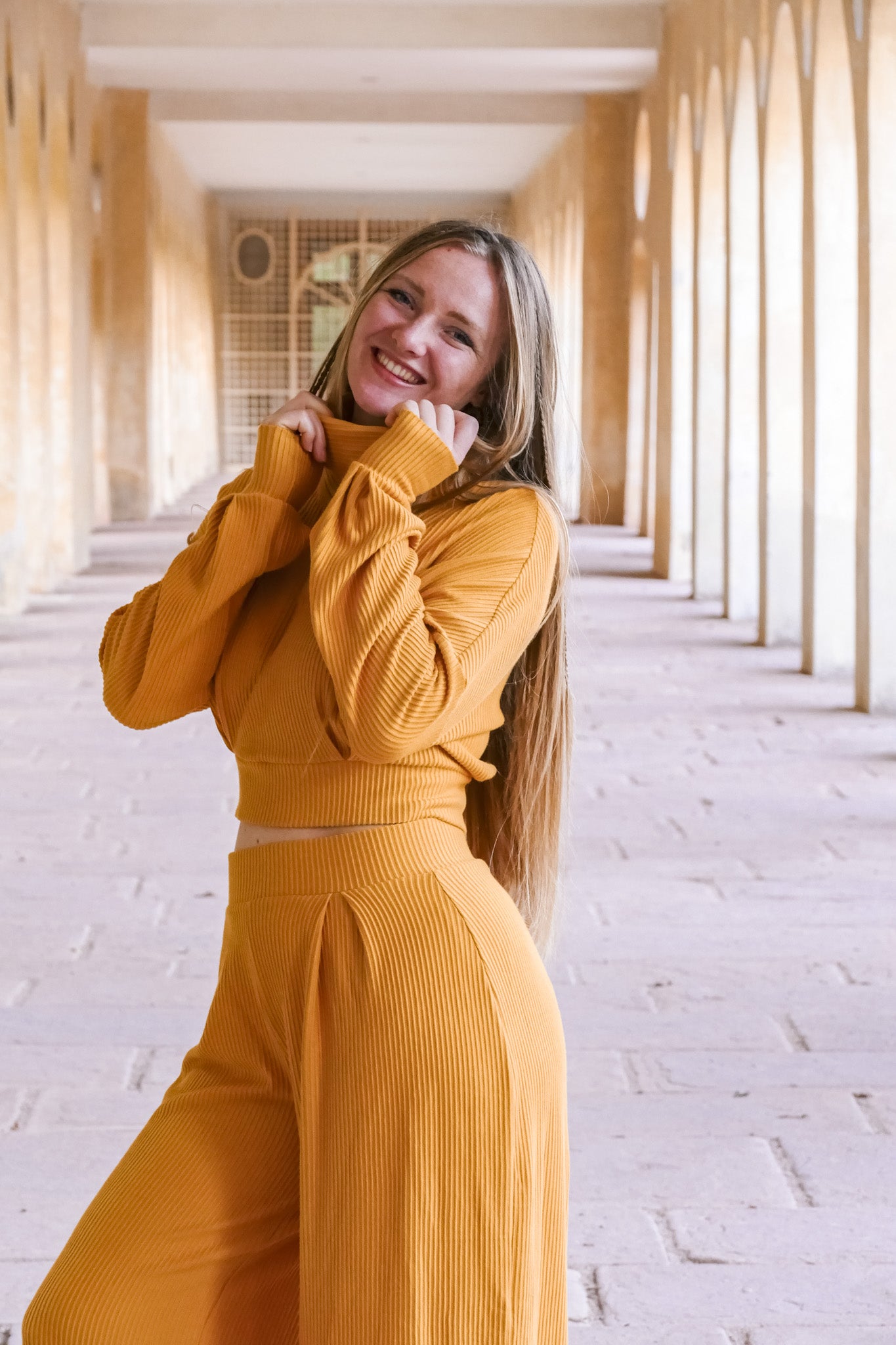 Bequeme und weiche Hose für den Winter für Damen in einem modernen Schnitt und in dem neusten trend