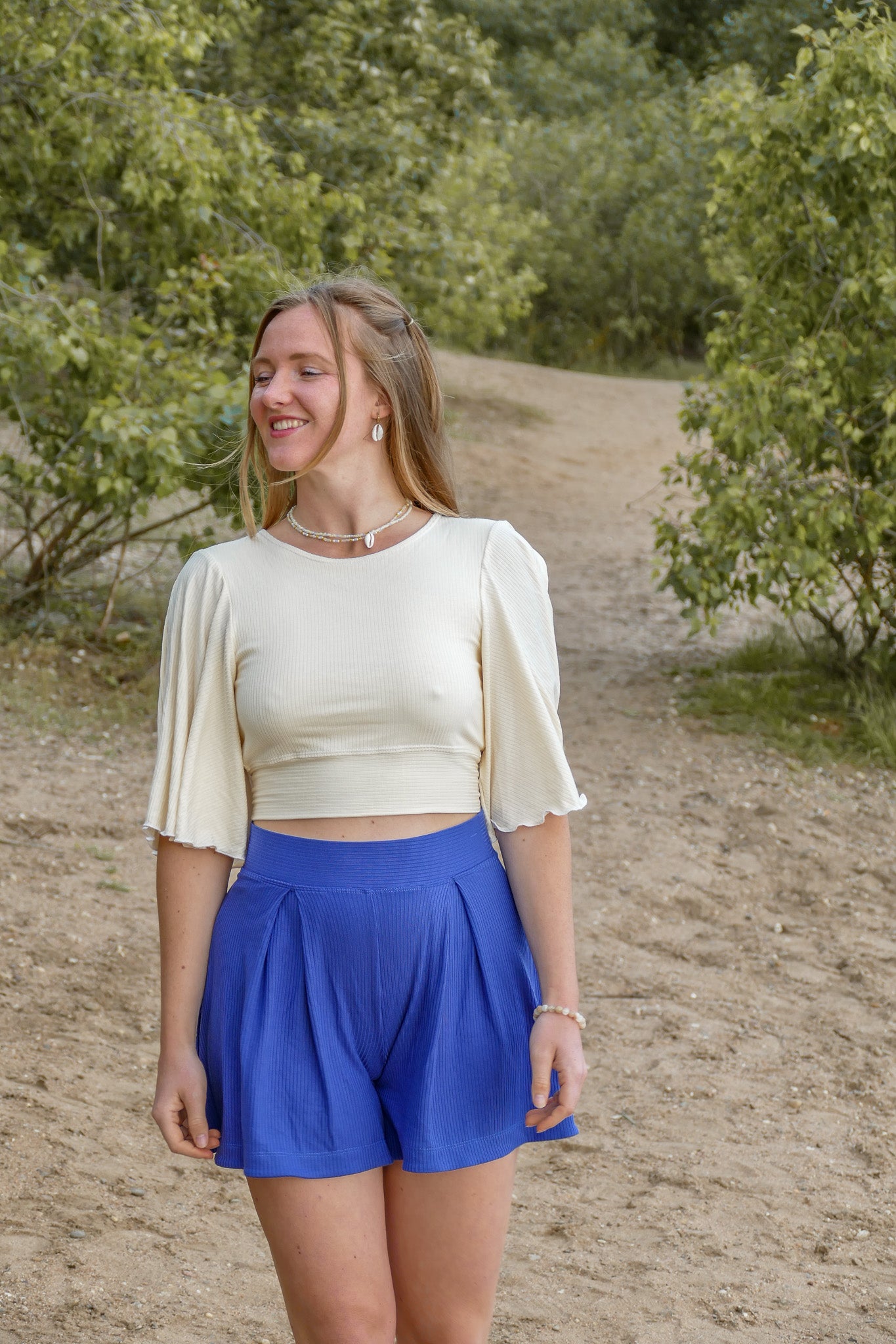 Modische High-Waist Shorts aus Tencel – weich, bequem, zeitlos
