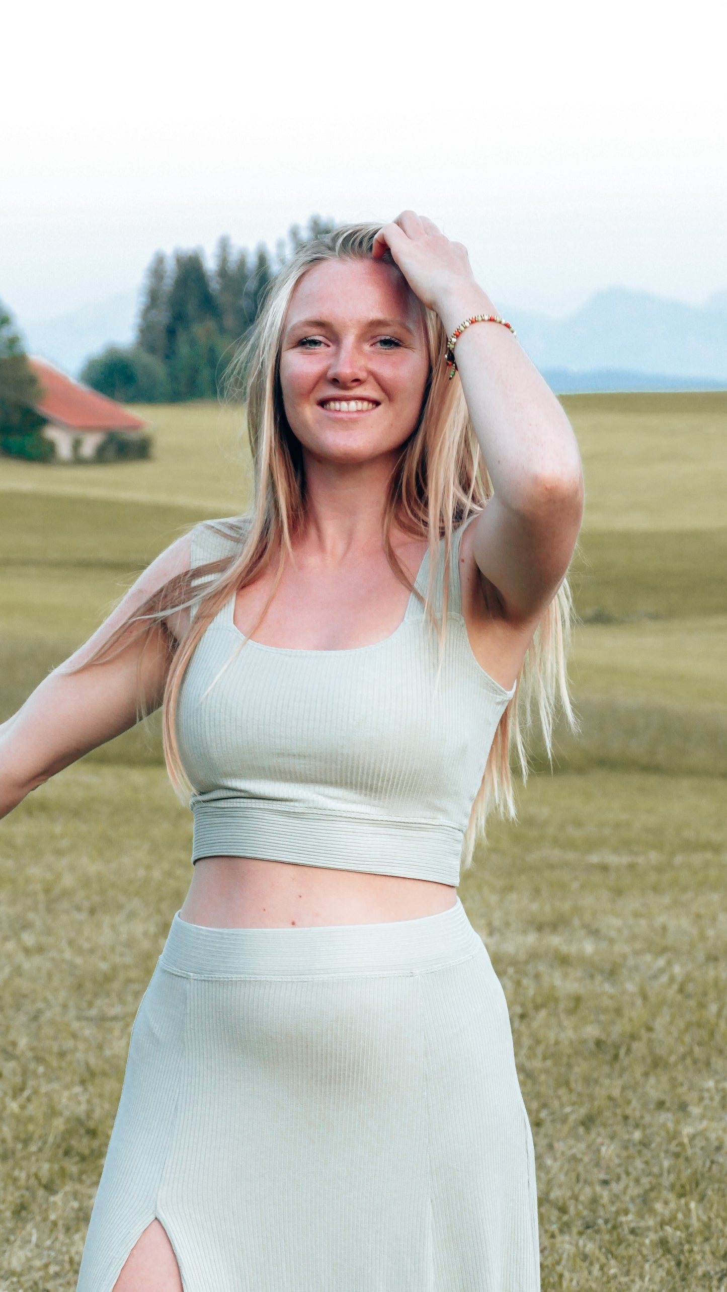 Sommerliches Crop Top für Damen in pastell mint