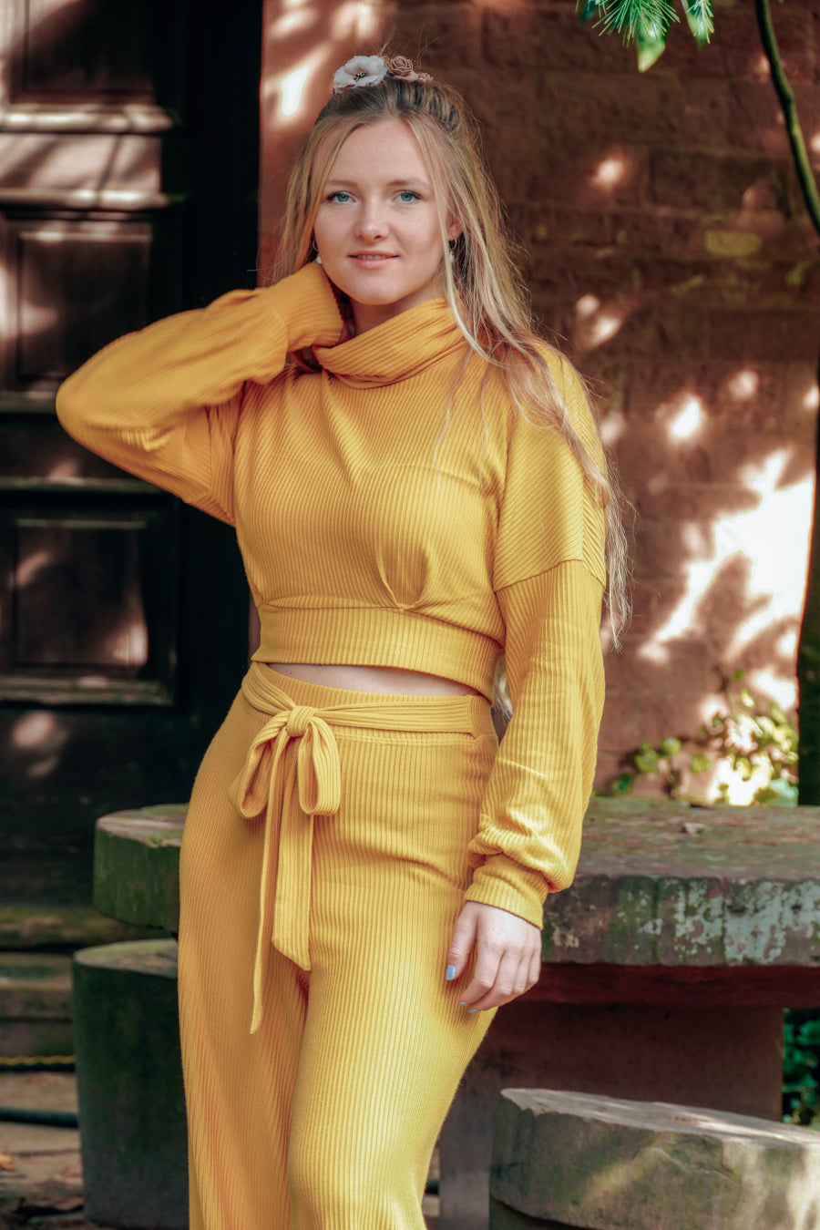 Schicke und bequeme Loungewear für den Alltage aus warmen Stoff mit Rippen