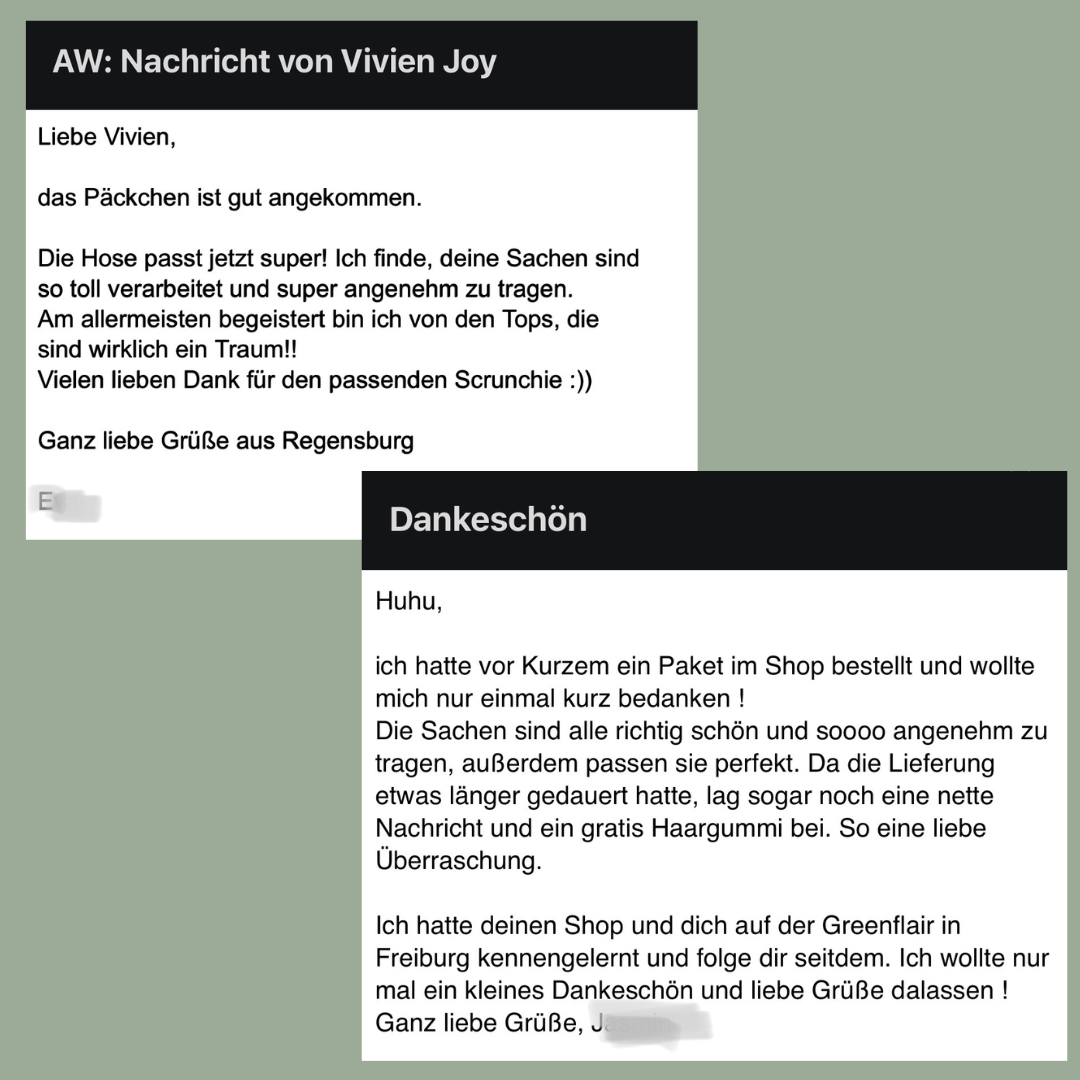 Nachhaltige Modebrand aus Deutschland fertig gemütliche und schöne Sets für Damen an