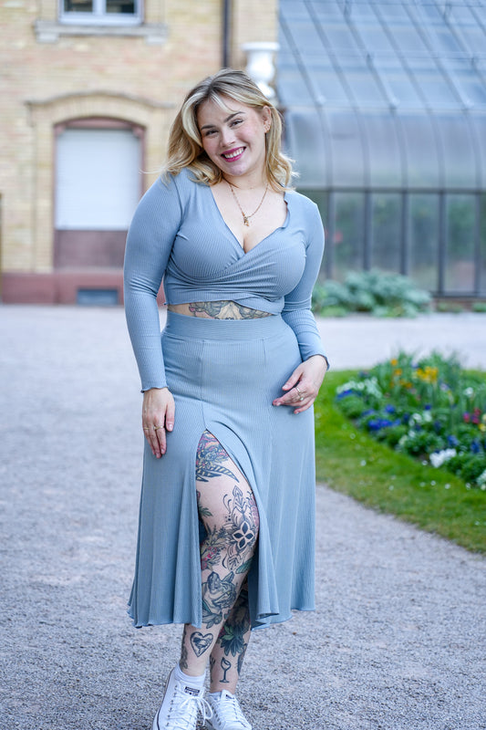 Nachhaltiger Sommerrock mit raffinierten Details aus Tencel