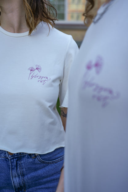 Verspieltes Kurzarmshirt aus GOTS-zertifizierter Baumwolle