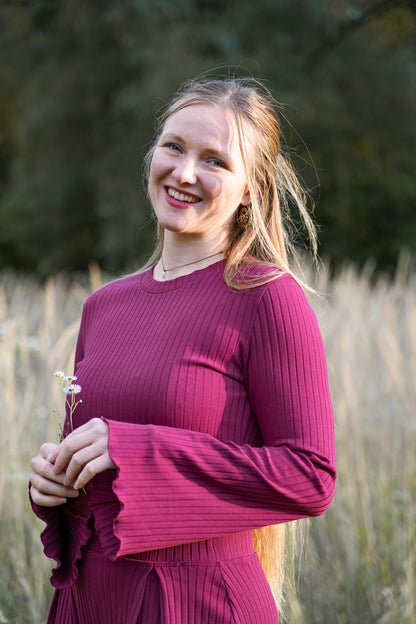 Modischer Crop-Pullover aus weichem Jersey