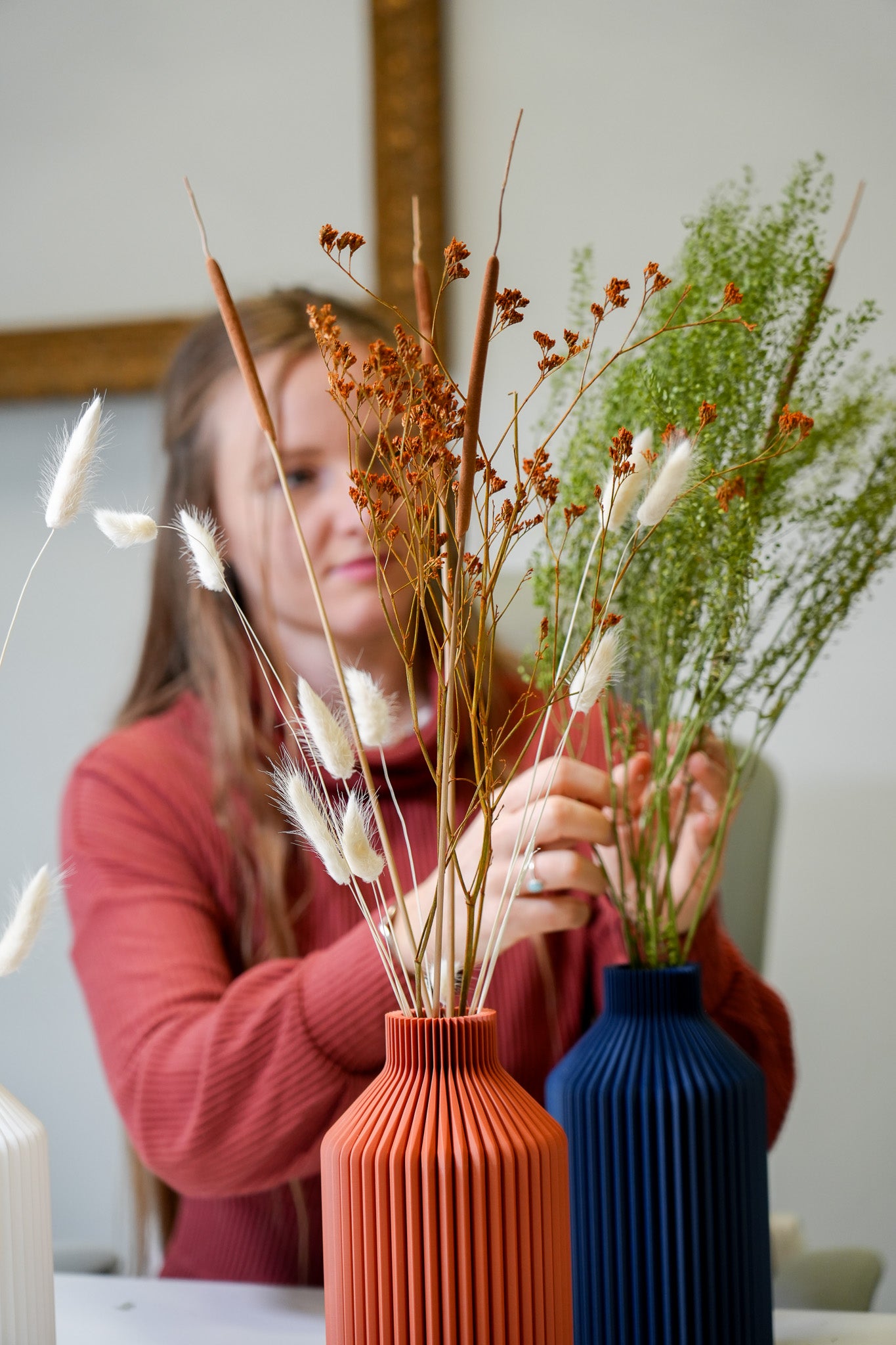 Nachhaltige Vase aus Maisstärke sehr günstig und langlebig in terracotta