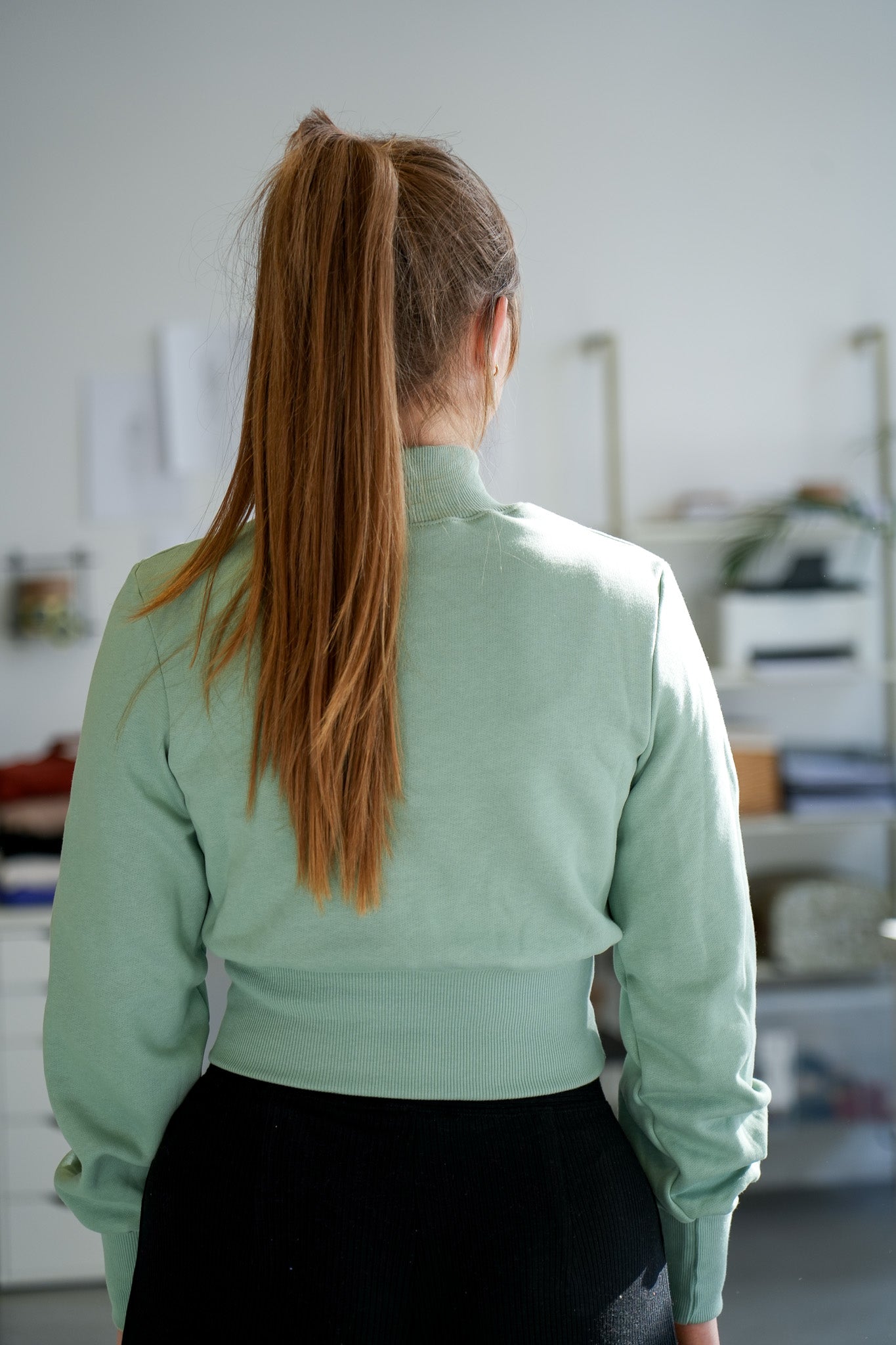 Fair produzierter Crop Sweater in Mint