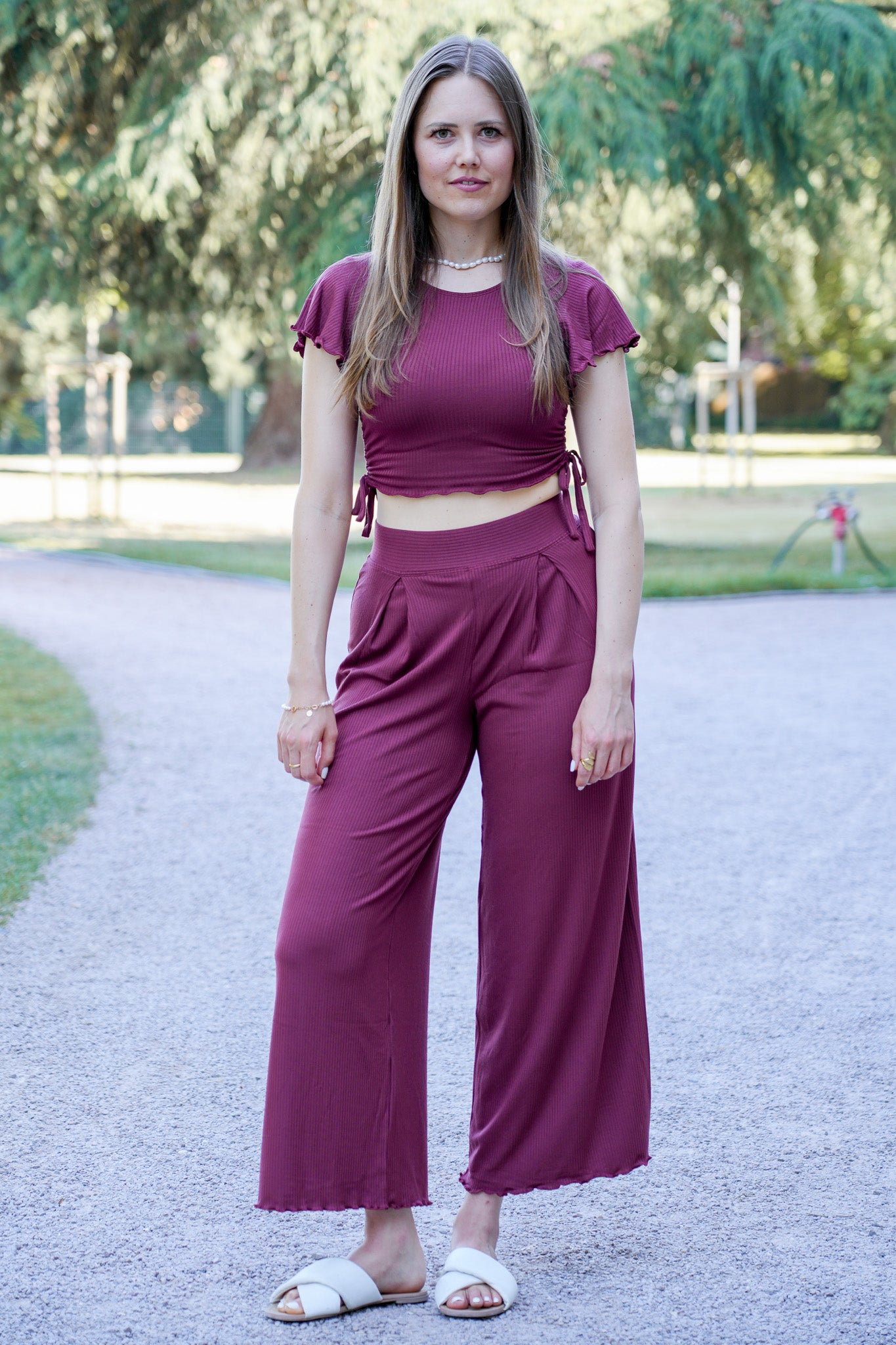 Cropped Damen Shirt mit verstellbarer Länge
