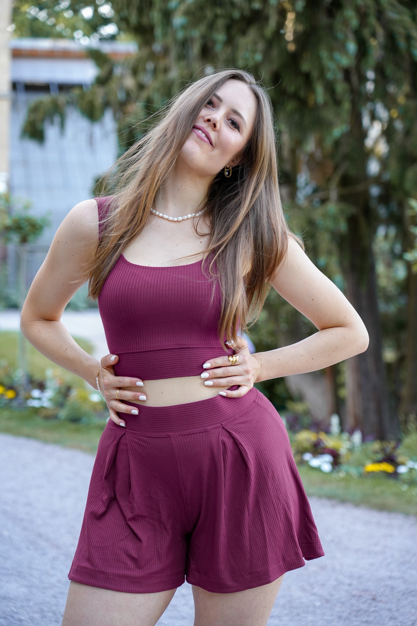 Sommerliches Crop Top mit bequemer Passform