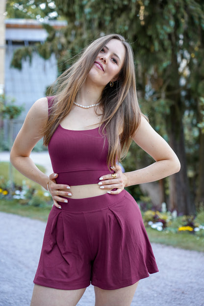 Sommerliches Crop Top mit bequemer Passform