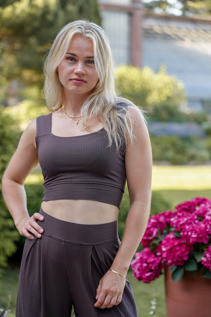 Weiches Tencel Top mit elastischem Bündchen