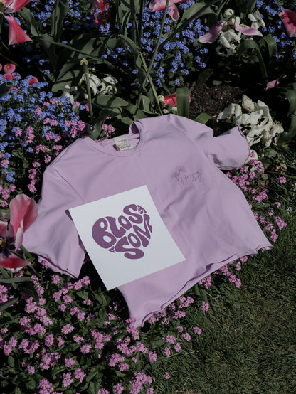 Hübsches sommerliches T-Shirt in Crop Länge aus nachhaltiger Produktion in Deutschland