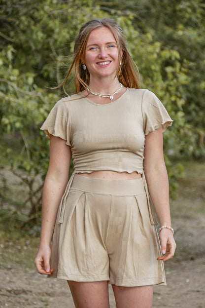 Damen-Shorts mit elastischem Bund und eleganter Schnittführung