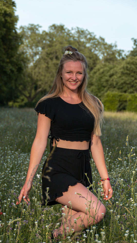 High Waist Shorts in schwarz für den Sommer