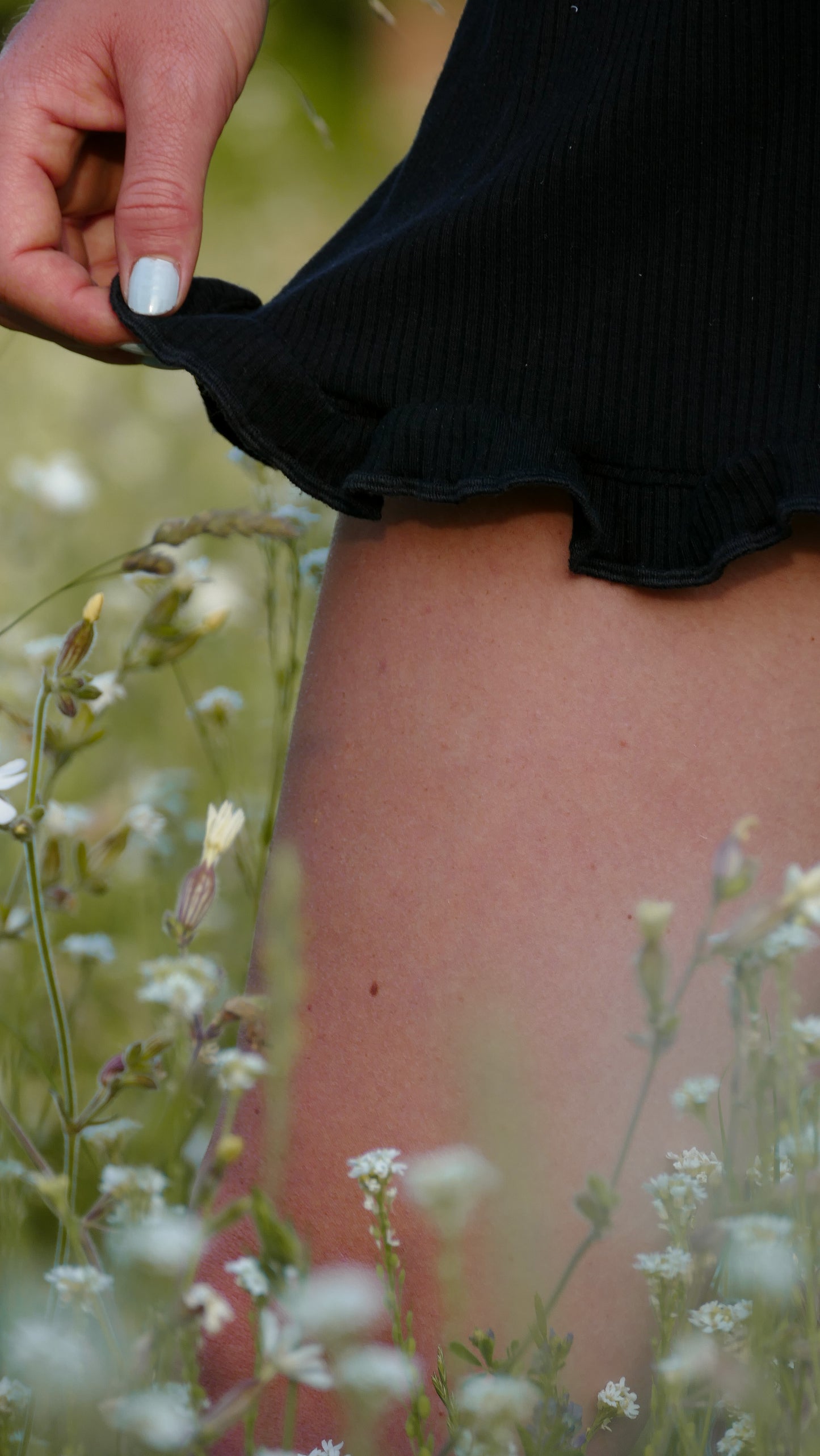 High Waist Shorts in Rippenstruktur aus leichtem Stoff