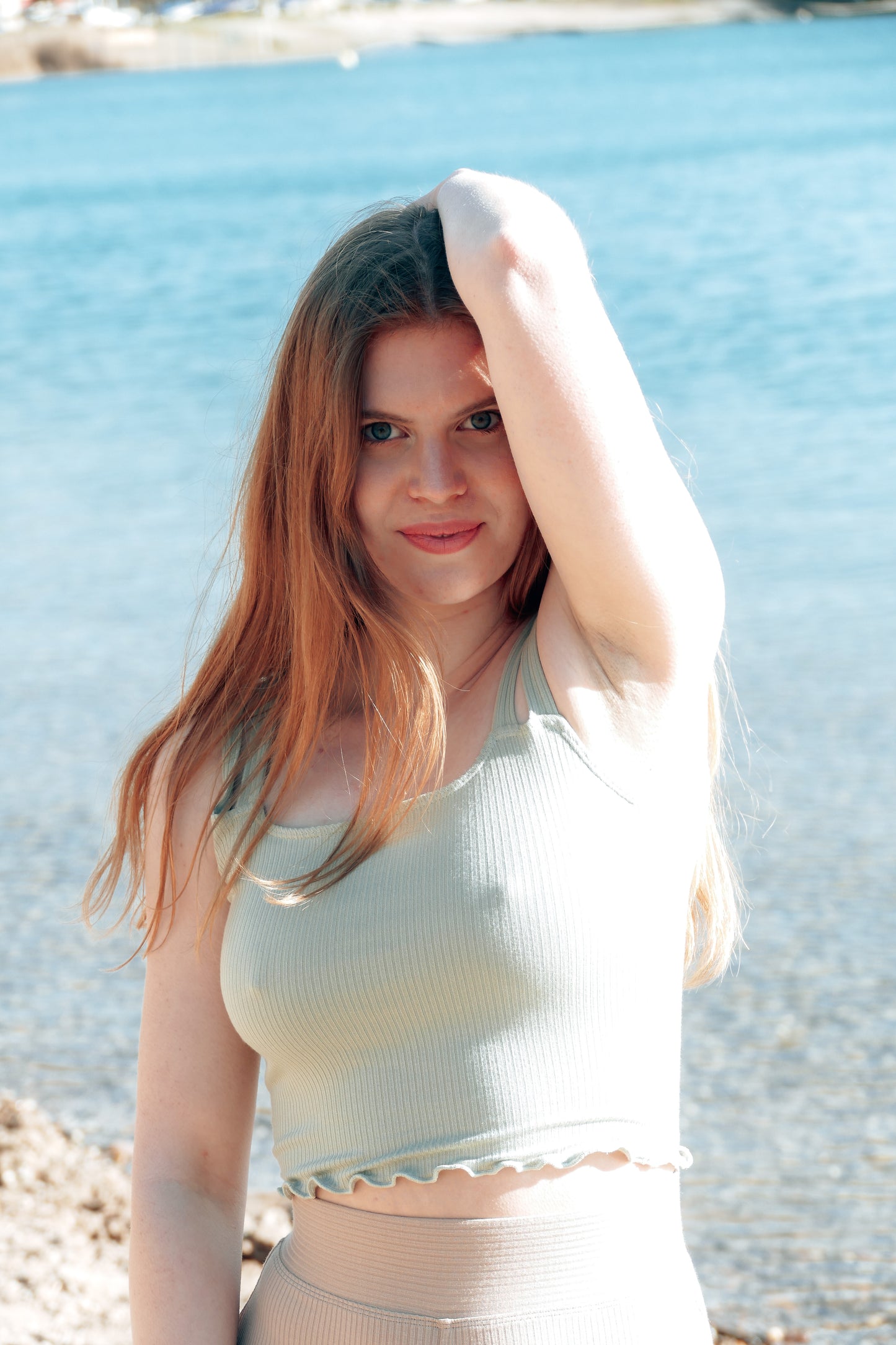 Fair produziertes und bauchfreies Top für den sommer in mint