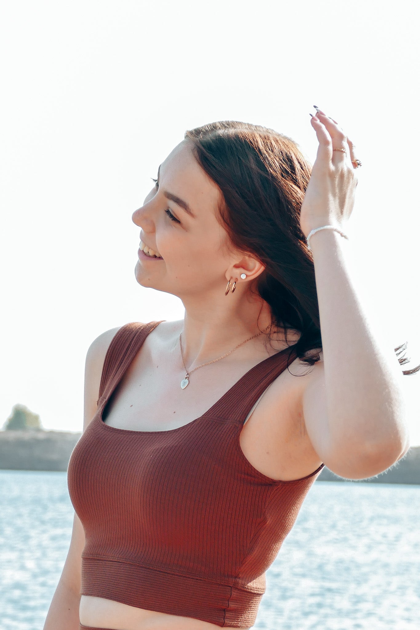 Bequemes Top für den Alltag, Vanreise oder auch als Yogawear für den Sommer in pecan