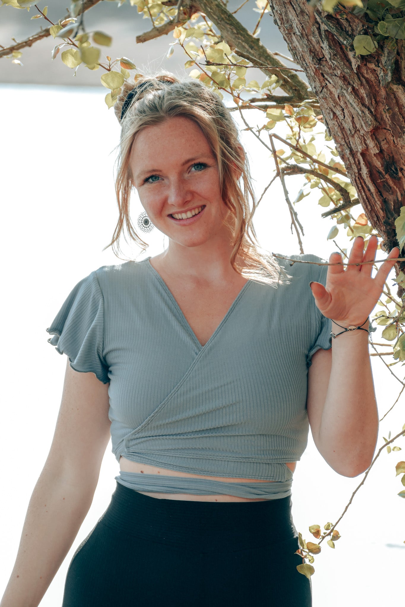 Bequemes Wickeltop zum Binden für Damen und Sommer