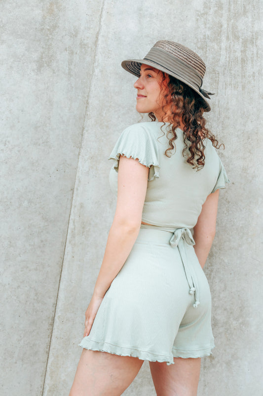 Nachhaltige und bequeme Shorts für den Sommer in mint